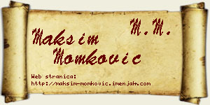 Maksim Momković vizit kartica